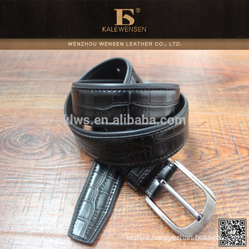 Fashion polyester china Original promotional Eco-friendly 2013 black genuine pu belt for man